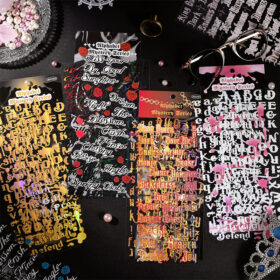 Alphabet Secret Original English Rose Decorative Sticker