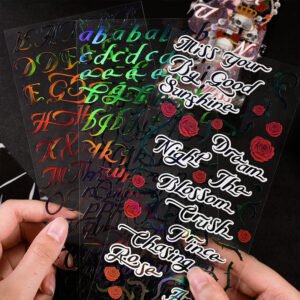 alphabet secret original english rose decorative sticker b2