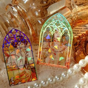 alphonse mucha art window shaped pet stickers c2
