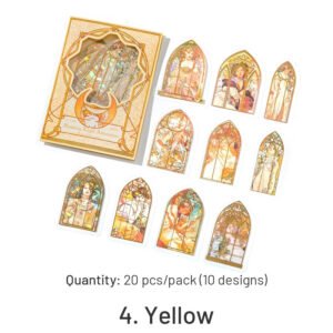 alphonse mucha art window shaped pet stickers sku 4