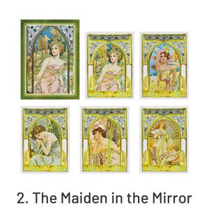 alphonse mucha vintage women hot stamping pet stickers sku 2