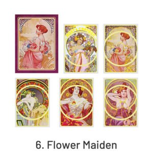 alphonse mucha vintage women hot stamping pet stickers sku 6