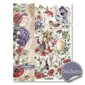 Artistic Vintage Animal Floral Adhesive Sticker Pack