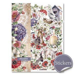 Artistic Vintage Animal Floral Adhesive Sticker Pack