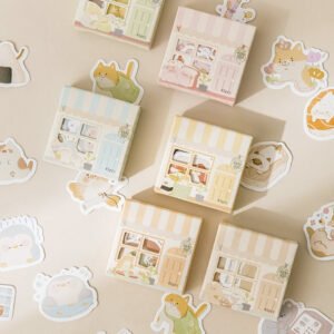animal theme stickers pig bird cat bear cat penguin a2
