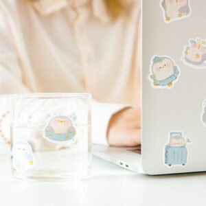 animal theme stickers pig bird cat bear cat penguin b3