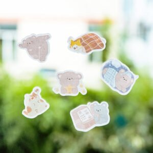 animal theme stickers pig bird cat bear cat penguin c2