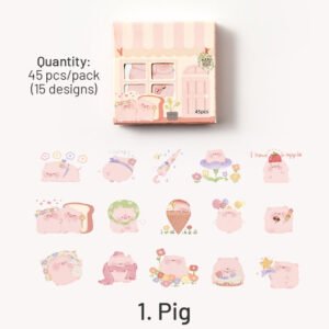 animal theme stickers pig bird cat bear cat penguin sku 1