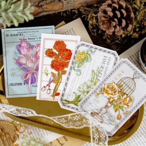 antique items and blooms bronzing pet sticker b5