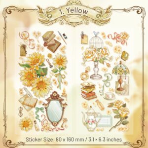 antique items and blooms bronzing pet sticker sku 1