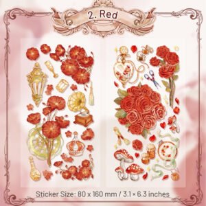 antique items and blooms bronzing pet sticker sku 2