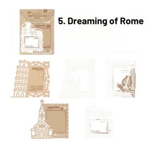 around the world series vintage hollow note cards17