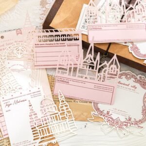 around the world series vintage hollow note cards3