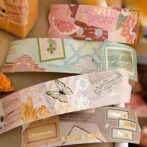 artistic childhood fruit bread hot stamping washi tape b2
