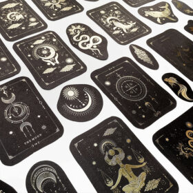 Artistic Constellation Girl Cold Stamping Washi Sticker