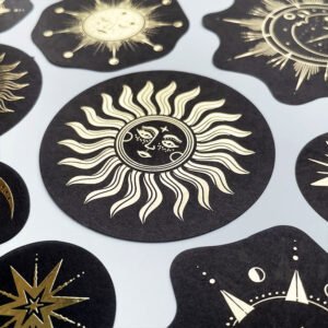 artistic constellation girl cold stamping washi sticker c3