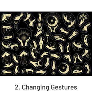 artistic constellation girl cold stamping washi sticker sku 2