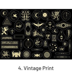 artistic constellation girl cold stamping washi sticker sku 4