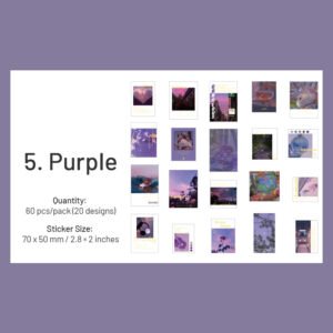 artistic landscape photo pet stickers sku 5