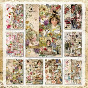 Artistic Retro Characters Self-Adhesive Sticker Pack