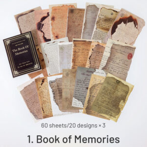 attic library series vintage trace book page decorative paper sku 1