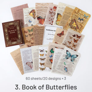 attic library series vintage trace book page decorative paper sku 3