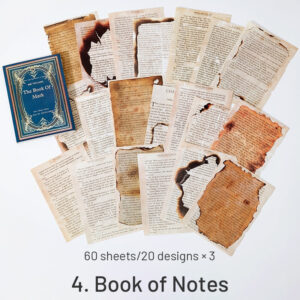 attic library series vintage trace book page decorative paper sku 4