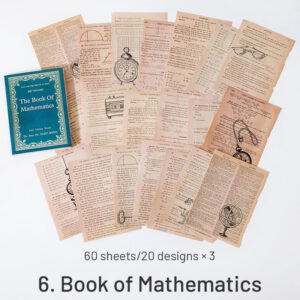 attic library series vintage trace book page decorative paper sku 6