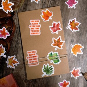 autumn leaf adhesive stickers b3