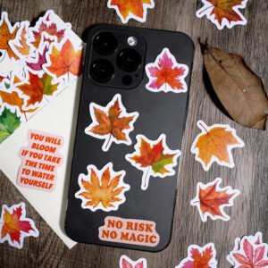 autumn leaf adhesive stickers b5
