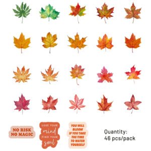autumn leaf adhesive stickers sku