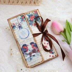 Back to Christmas Mini Folio Handmade Rustic Christmas Booklet Craft Kit