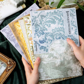 Baroque Style Large Floral Background Paper