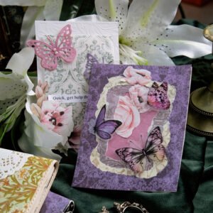 baroque style large floral background paper b5