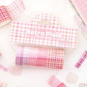 basic plaid washi decorative tape 6 rolls b5