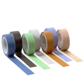Basic Solid Color Grid Washi Tape