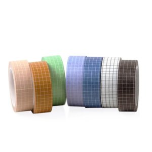 basic solid color grid washi tape b1