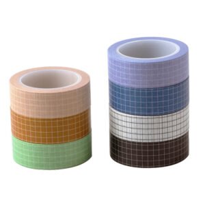 basic solid color grid washi tape b3