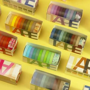 Basic Solid Color Washi Tape Set (11 Rolls)