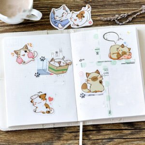 be my cat cartoon self adhesive stickers b3
