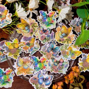 beautiful dream flowers and animals stickers birds butterflies rabbits deers b3