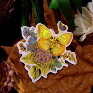beautiful dream flowers and animals stickers birds butterflies rabbits deers c