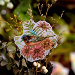 beautiful dream flowers and animals stickers birds butterflies rabbits deers c2
