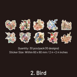 beautiful dream flowers and animals stickers birds butterflies rabbits deers sku 2