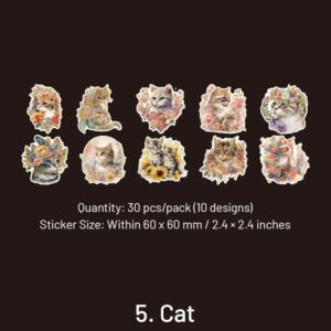 beautiful dream flowers and animals stickers birds butterflies rabbits deers sku 5
