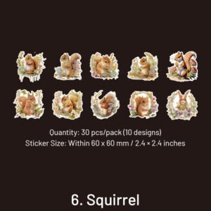 beautiful dream flowers and animals stickers birds butterflies rabbits deers sku 6