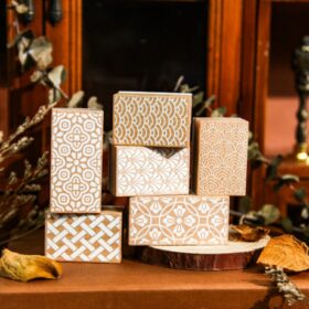 Beautiful Pattern Series Wooden  Rubber Stamp