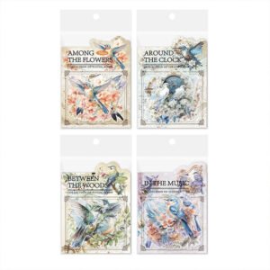 bird pet sticker branch clock instrument flower b7
