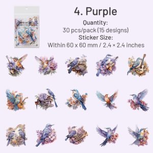 bird pet sticker branch clock instrument flower sku 4