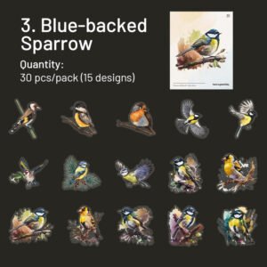 Bird-themed Clear Transparent Stickers bird themed pet stickers sku 3